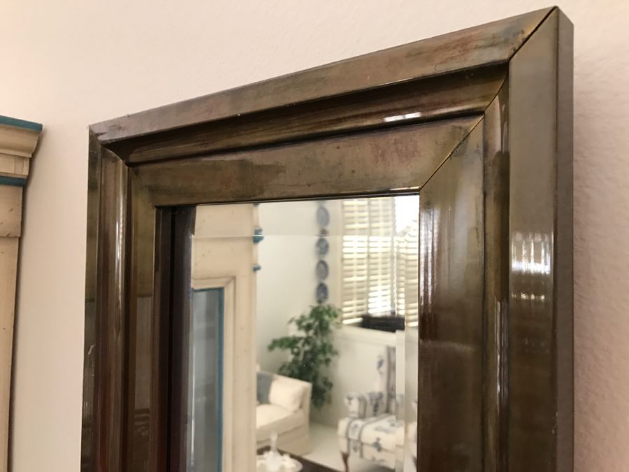Vertical Metal Beveled Glass Mirror [Photo 2]