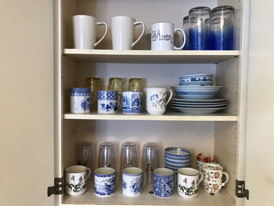 Coffee Cups, Glassware, Bowls - Spode, Villeroy & Boch, MINTON, Asian