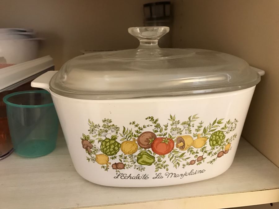 Various Kitchen Appliances, Cookware, Corningware, Hand Painted Pig - Everything Shown On 4 Shelves [Photo 15]