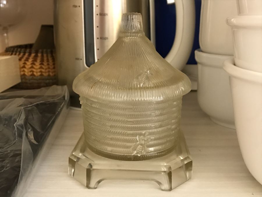 Various Kitchen Appliances, Cookware, Corningware, Hand Painted Pig - Everything Shown On 4 Shelves [Photo 23]