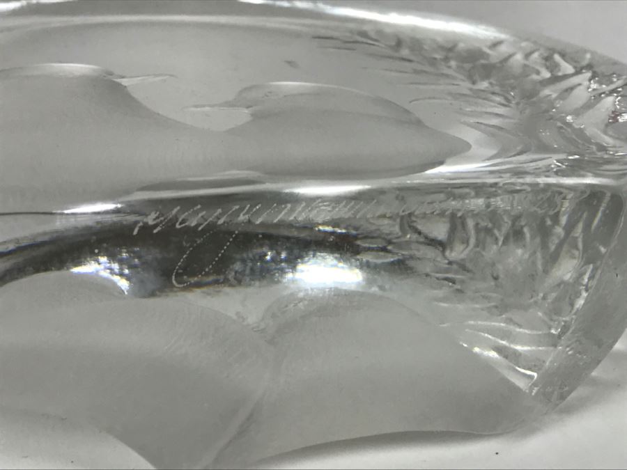 Set Of 3 Mats Jonasson Lead Crystal Glass Animal Figurine Paperweights Handmade In Sweden Individually Etched Signed [Photo 17]