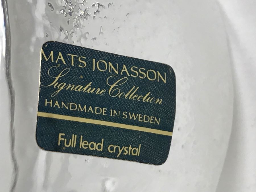 Set Of 3 Mats Jonasson Lead Crystal Glass Animal Figurine Paperweights Handmade In Sweden Individually Etched Signed [Photo 14]