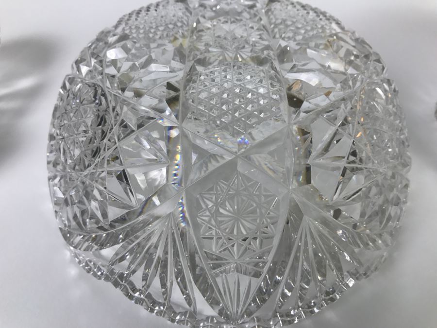 Set Of 3 Detailed Cut Crystal Bowls [Photo 22]