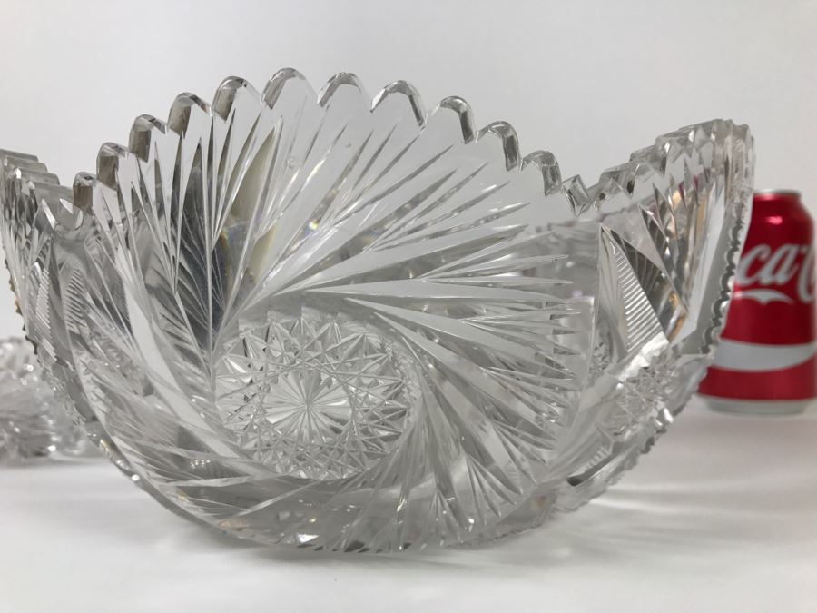 Set Of 3 Detailed Cut Crystal Bowls [Photo 8]