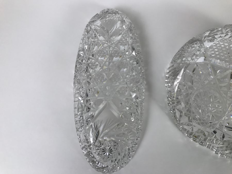 Set Of 3 Detailed Cut Crystal Bowls [Photo 24]