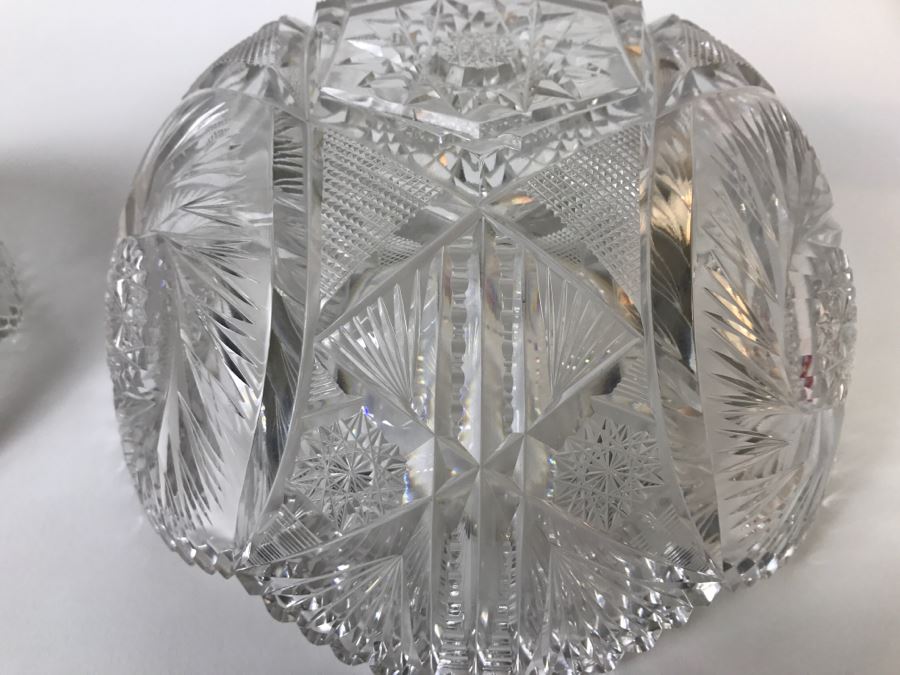 Set Of 3 Detailed Cut Crystal Bowls [Photo 21]
