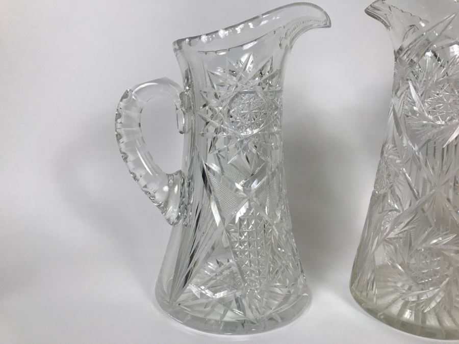 Heavy Cut Crystal Pitchers, Vase And Decanter [Photo 6]