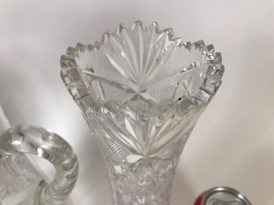 Heavy Cut Crystal Pitchers, Vase And Decanter [Photo 12]