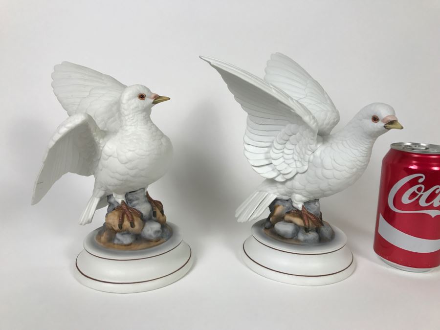 Pair Of White Doves By Andrea