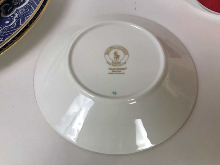 Ralph Lauren Empire Wedgwood Bone China Plates Blue And White [Photo 5]