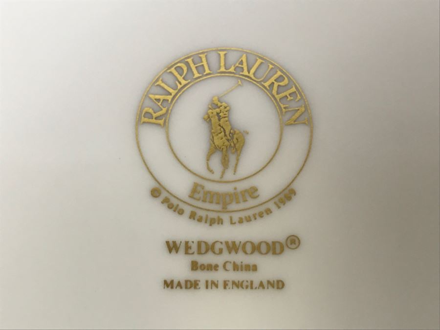 Ralph Lauren Empire Wedgwood Bone China Plates Blue And White [Photo 7]