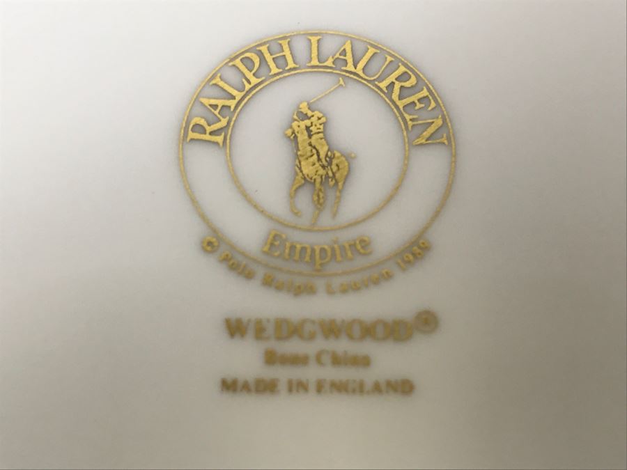 Ralph Lauren Empire Wedgwood Bone China Plates Blue And White [Photo 6]