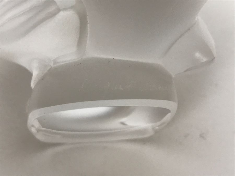 Lalique Crystal Bird Figurine France Hand Signed Etched [Photo 8]