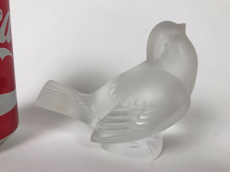 Lalique Crystal Bird Figurine France Hand Signed Etched [Photo 1]