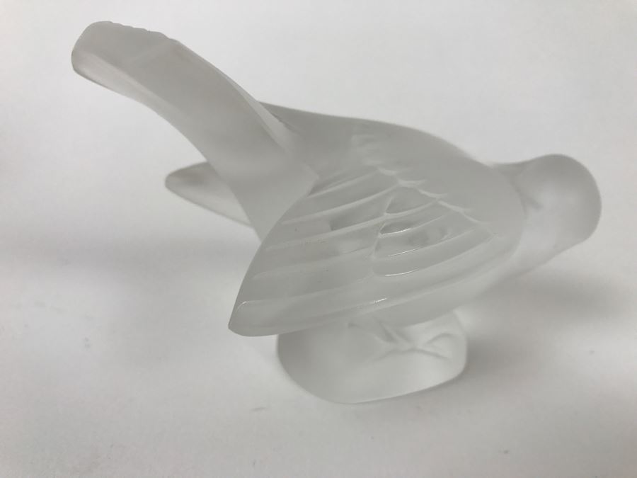 Lalique Crystal Bird Figurine France Hand Signed Etched [Photo 6]