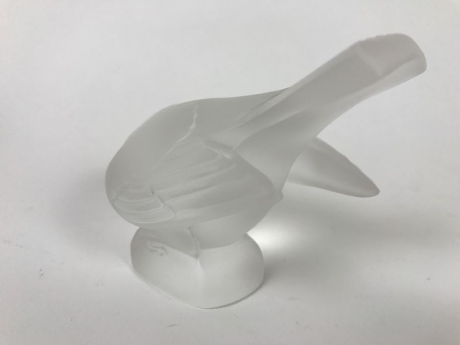 Lalique Crystal Bird Figurine France Hand Signed Etched [Photo 5]