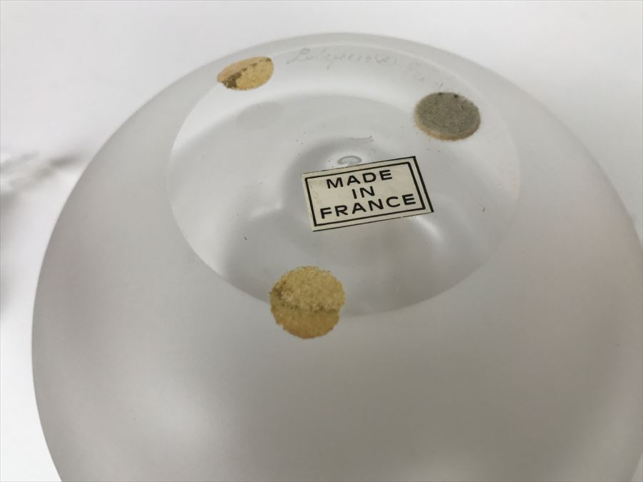 Lalique Frosted Crystal France GRAND POMME Large Apple Perfume Bottle 6' Tall [Photo 10]