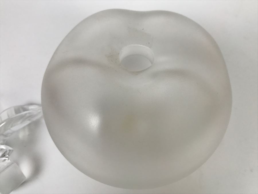 Lalique Frosted Crystal France GRAND POMME Large Apple Perfume Bottle 6' Tall [Photo 9]