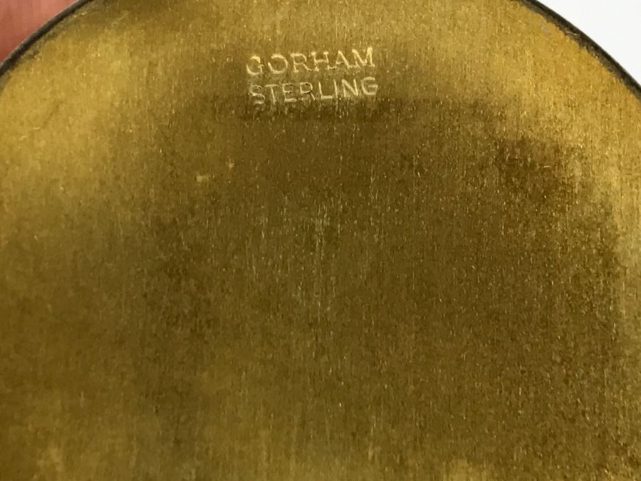 Gorham Sterling Silver Miniature Flower Pot With Artificial Enamel Metal Flowers [Photo 10]