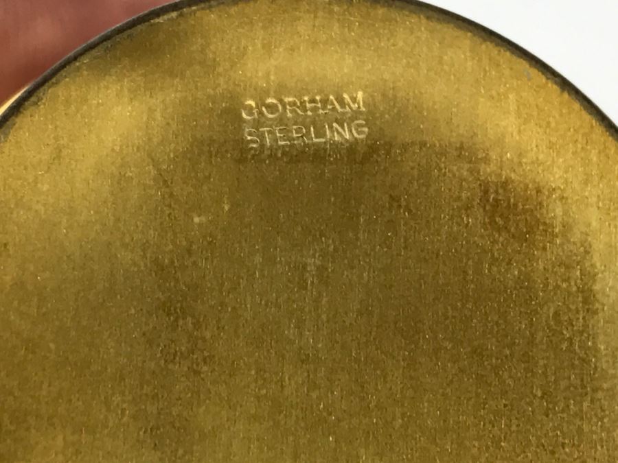 Gorham Sterling Silver Miniature Flower Pot With Artificial Enamel Metal Flowers [Photo 9]