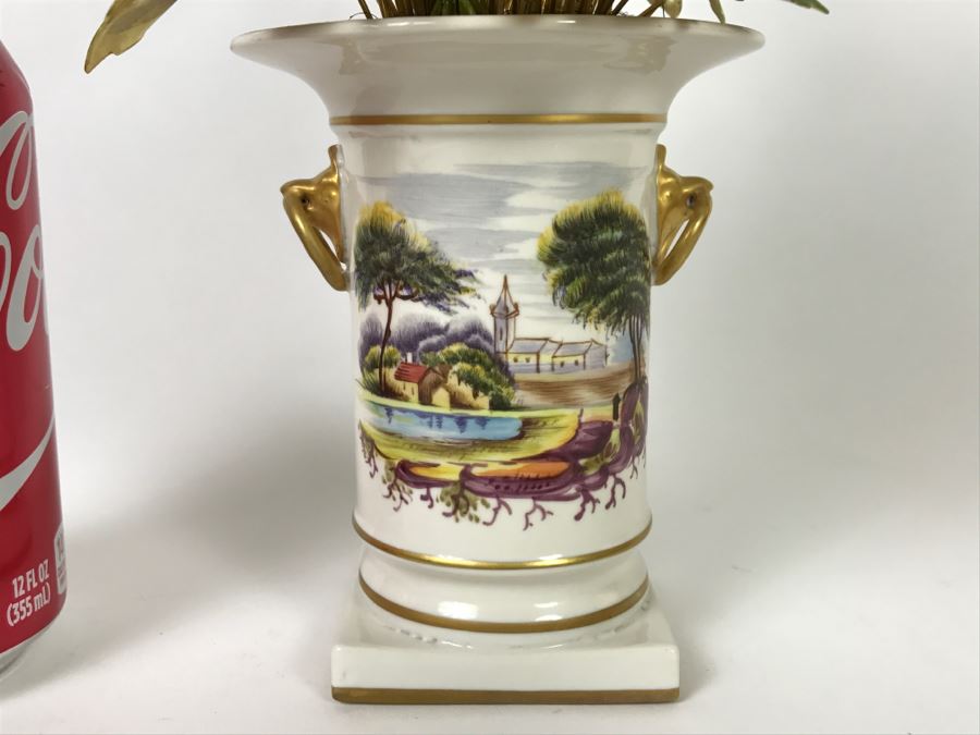 Artificial Enamel Over Metal Flowers In Hand Painted Miniature Pot [Photo 6]