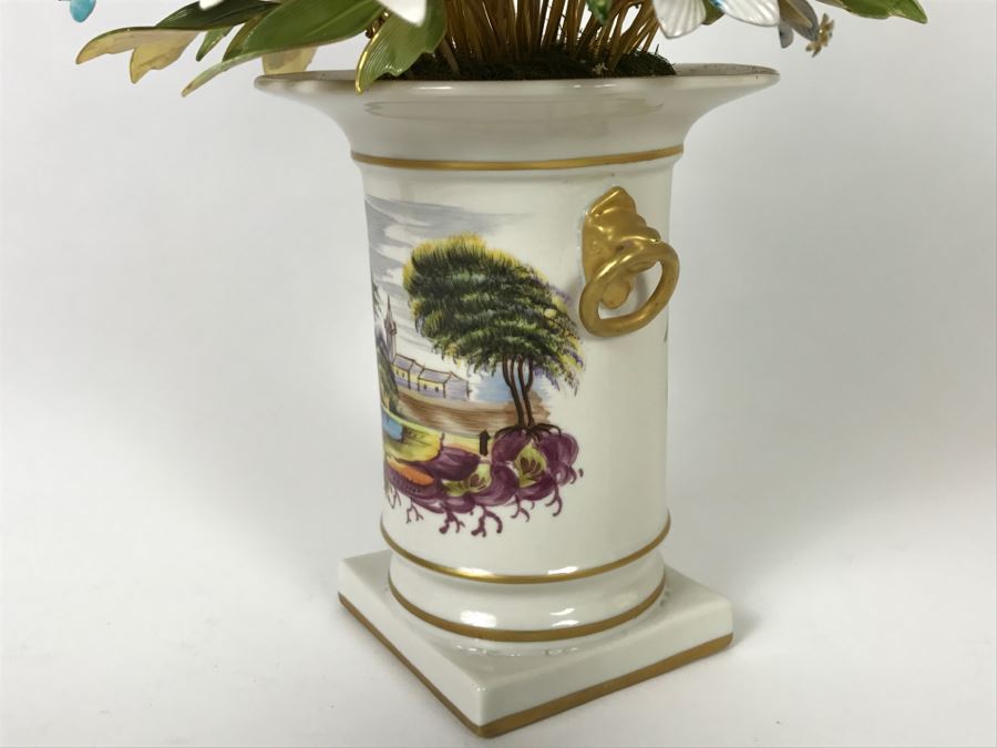 Artificial Enamel Over Metal Flowers In Hand Painted Miniature Pot [Photo 9]