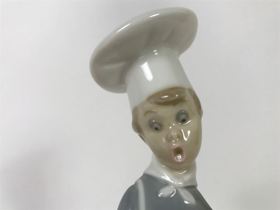 Lladro Glazed Figurine 4608 Cook In Trouble Chef And Pig [Photo 6]