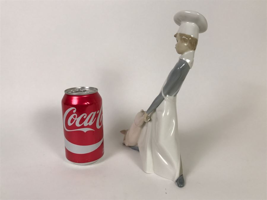 Lladro Glazed Figurine 4608 Cook In Trouble Chef And Pig [Photo 7]