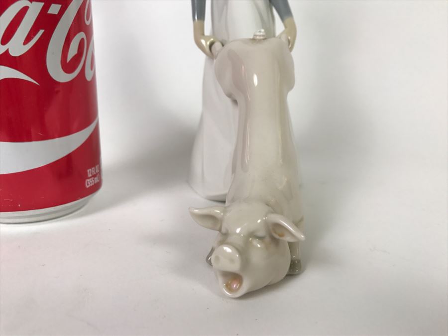 Lladro Glazed Figurine 4608 Cook In Trouble Chef And Pig [Photo 2]