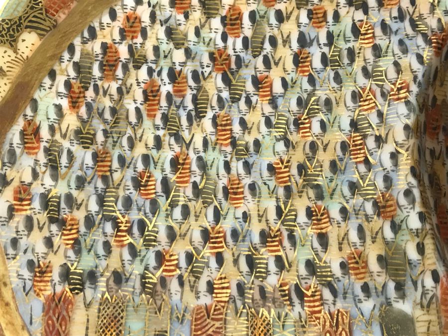 Vintage Japanese Satsuma Gold Dish And Cup And Saucer Dish Japanese Figures [Photo 10]