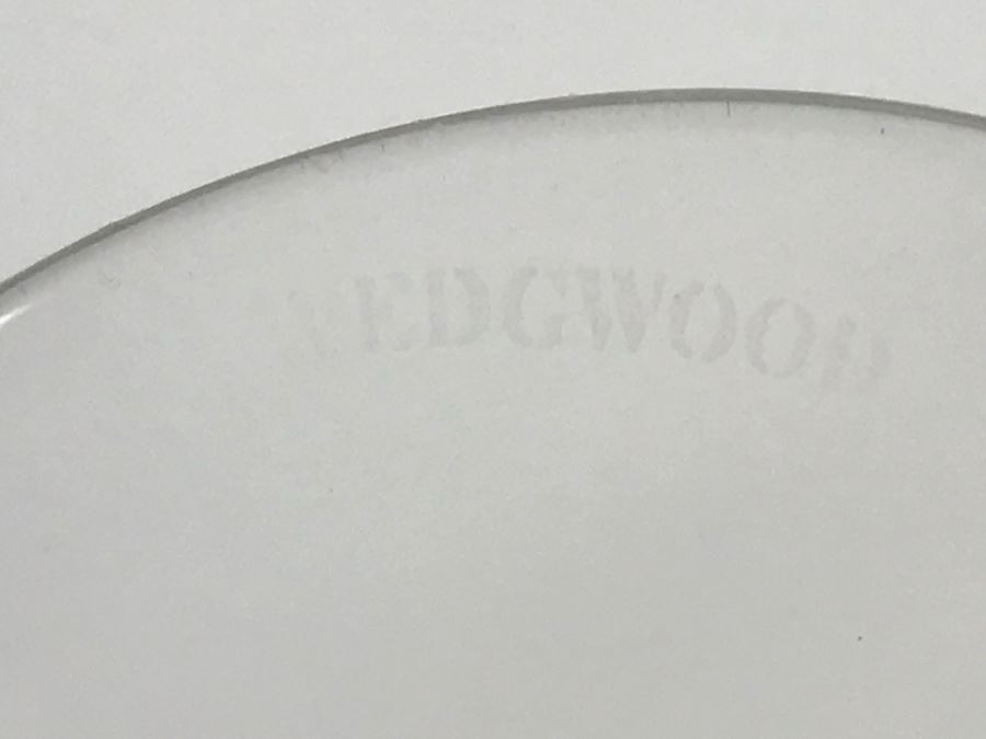 Pair Of Blue Wedgwood Crystal Stemware Glasses