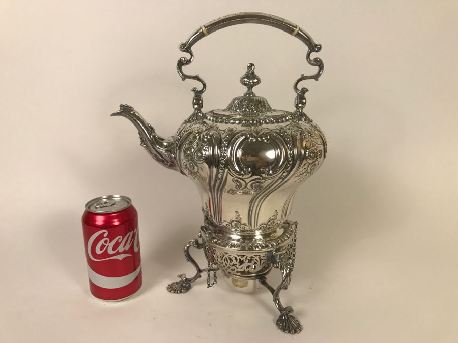 Vintage Manoah Rhodes & Son Limited Bradford Coffee Pot RD 96760 Silverplate Weighs 1,483g [Photo 3]