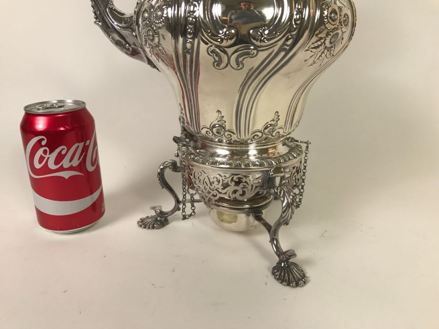 Vintage Manoah Rhodes & Son Limited Bradford Coffee Pot RD 96760 Silverplate Weighs 1,483g [Photo 8]