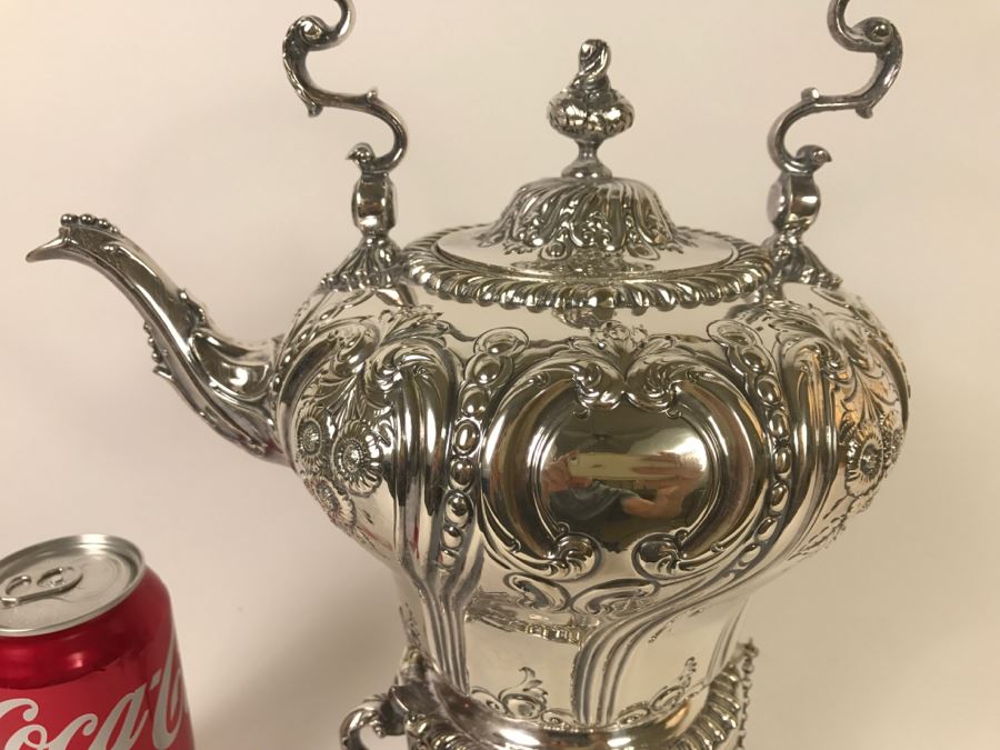 Vintage Manoah Rhodes & Son Limited Bradford Coffee Pot RD 96760 Silverplate Weighs 1,483g [Photo 4]