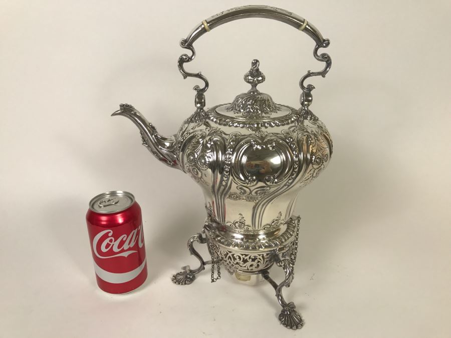 Vintage Manoah Rhodes & Son Limited Bradford Coffee Pot RD 96760 Silverplate Weighs 1,483g [Photo 2]