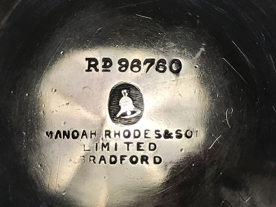 Vintage Manoah Rhodes & Son Limited Bradford Coffee Pot RD 96760 Silverplate Weighs 1,483g [Photo 10]