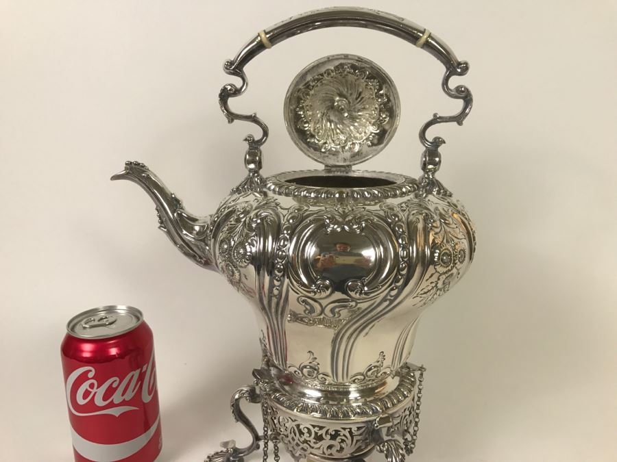 Vintage Manoah Rhodes & Son Limited Bradford Coffee Pot RD 96760 Silverplate Weighs 1,483g [Photo 7]