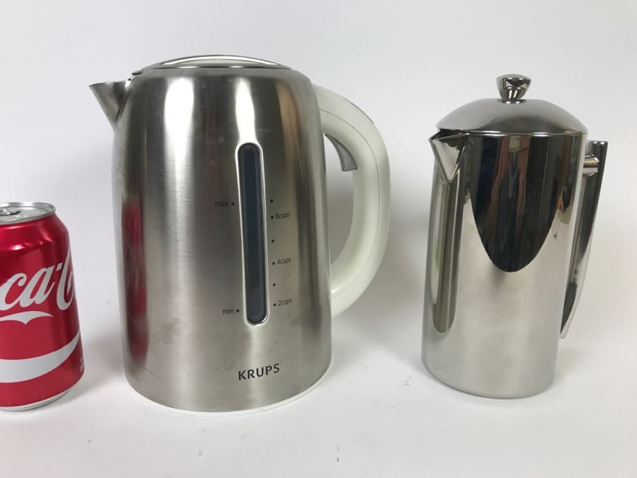 Frieling USA Double Wall Stainless Steel French Press Coffee Maker And KRUPS Stainless Steel Thermal Coffee Carafe [Photo 1]