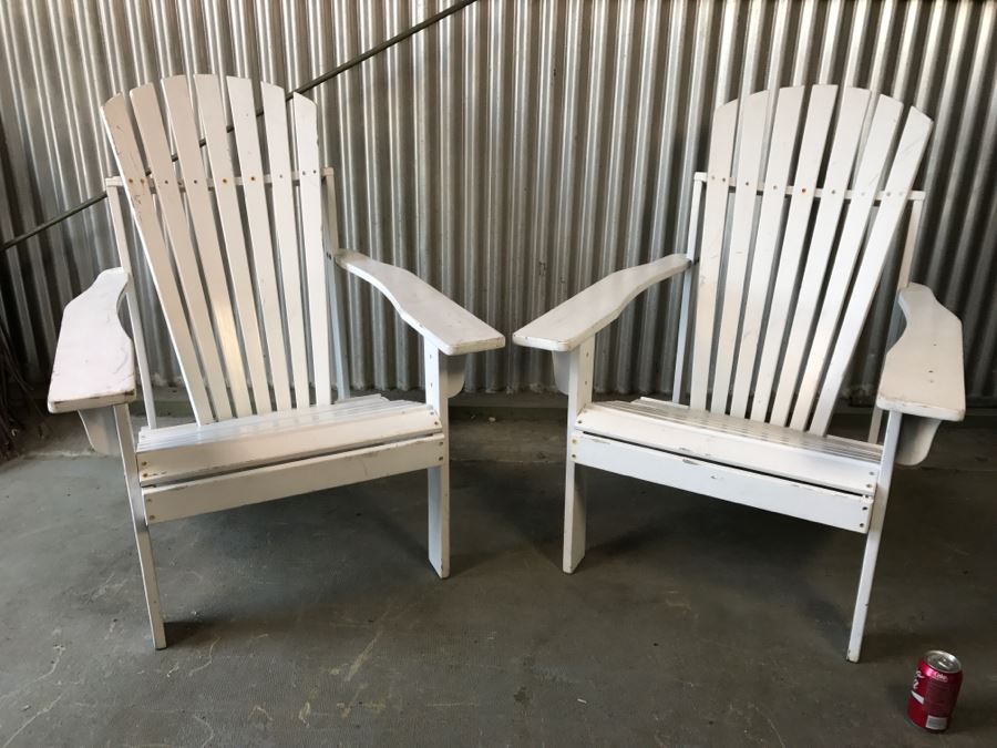 Pair Of White Adirondack Chairs [Photo 1]