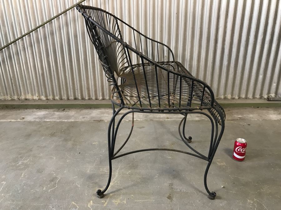 Solid Black Ornate Metal Outdoor Loveseat (Matches Chair In This Sale) [Photo 5]