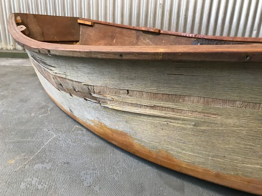 Vintage Wooden Rowboat Great For Garden Or Mounting On Wall [Photo 7]