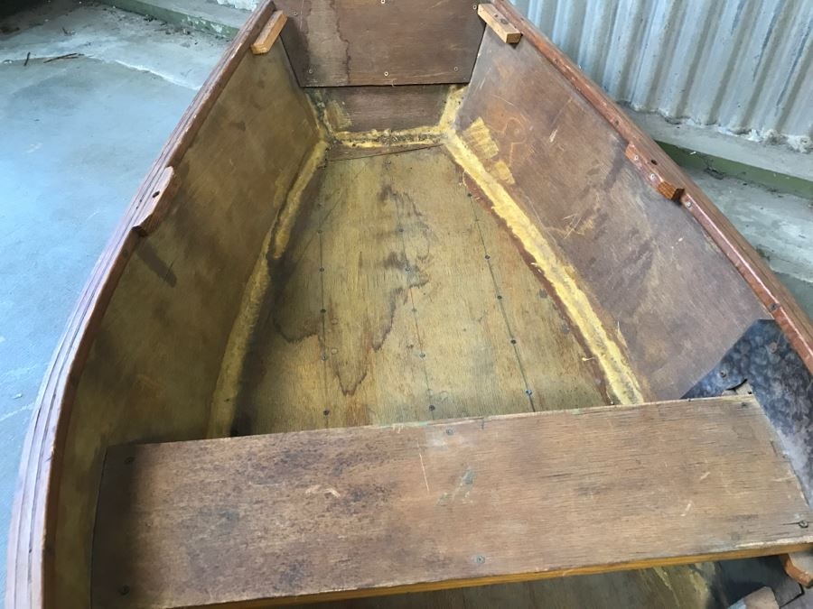 Vintage Wooden Rowboat Great For Garden Or Mounting On Wall [Photo 9]