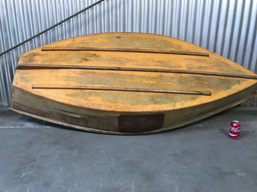 Vintage Wooden Rowboat Great For Garden Or Mounting On Wall [Photo 10]