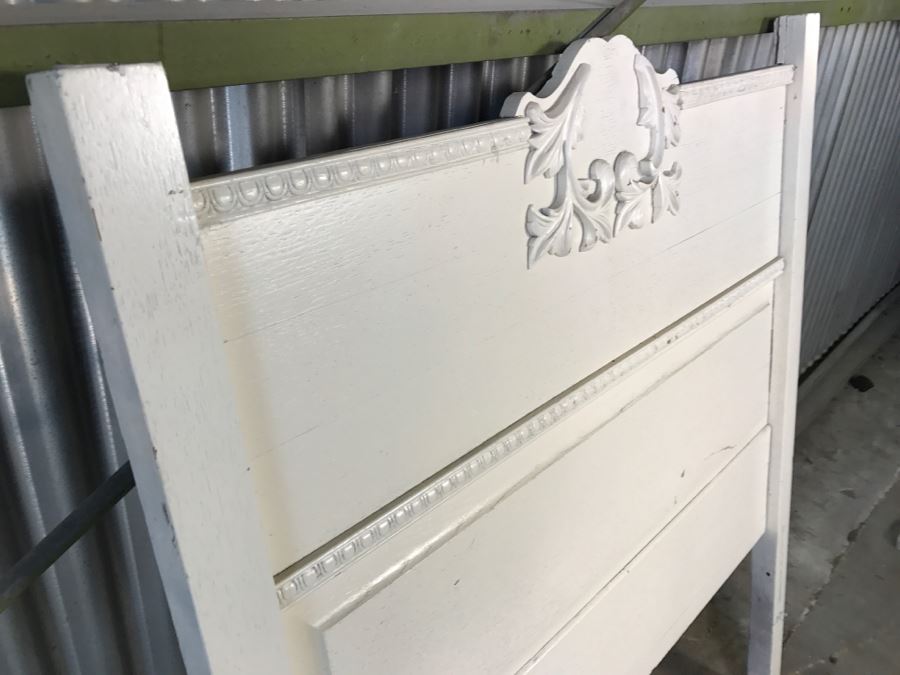 Vintage White Shabby Chic Headboard [Photo 3]