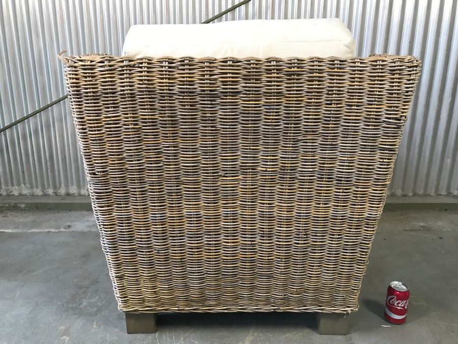 Outdoor Wicker Armchair With Cushions [Photo 6]