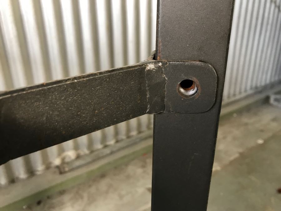 Metal Table Missing Glass Top (Note That Several Screws Are Missing) [Photo 7]