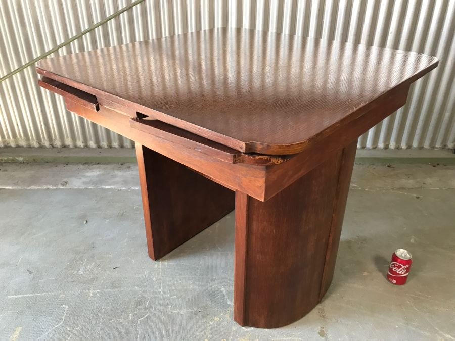 Vintage Gaming Table With Built In Leaves [Photo 5]