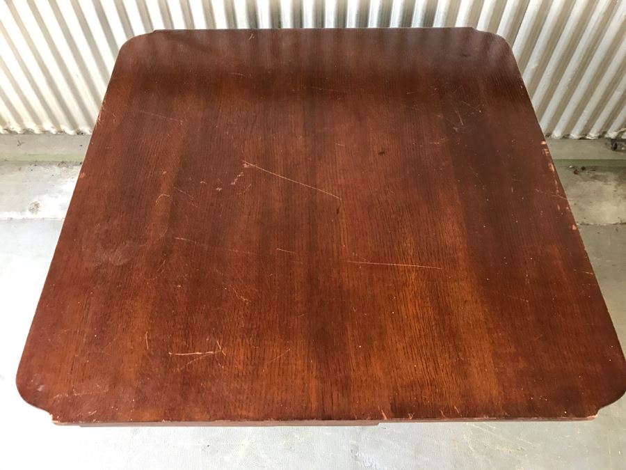 Vintage Gaming Table With Built In Leaves [Photo 14]