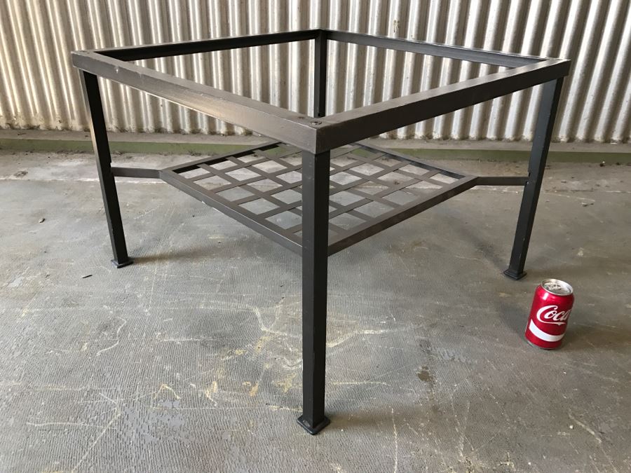 Metal Two-Tier Table (Missing Glass Top) [Photo 1]