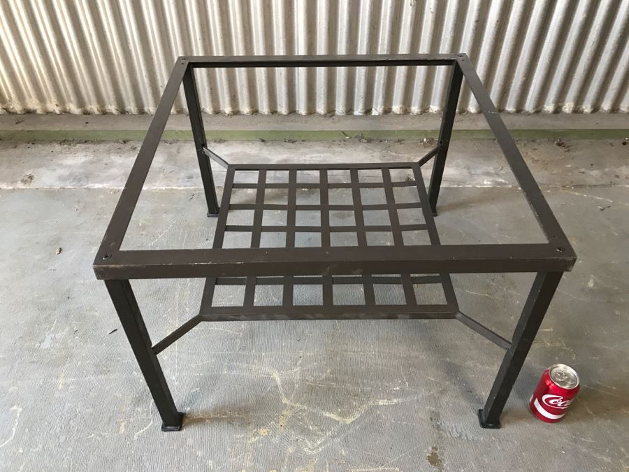 Metal Two-Tier Table (Missing Glass Top) [Photo 3]